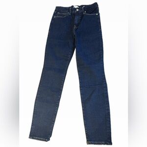 NWT GOOD AMERICAN Skinny High-Rise Cotton Deep Blue Jeans